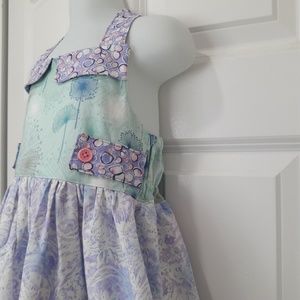 Girls dandelion dress, summer dress, size 5 dress